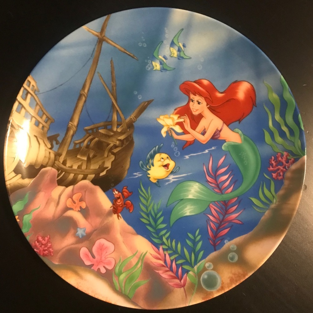 Vintage Little Mermaid Plate and magazine
